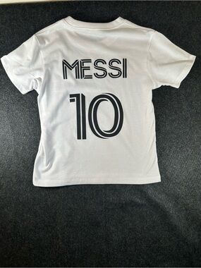 Inter Miami FC Youth White T-Shirt Lionel Messi Soccer Kids XS